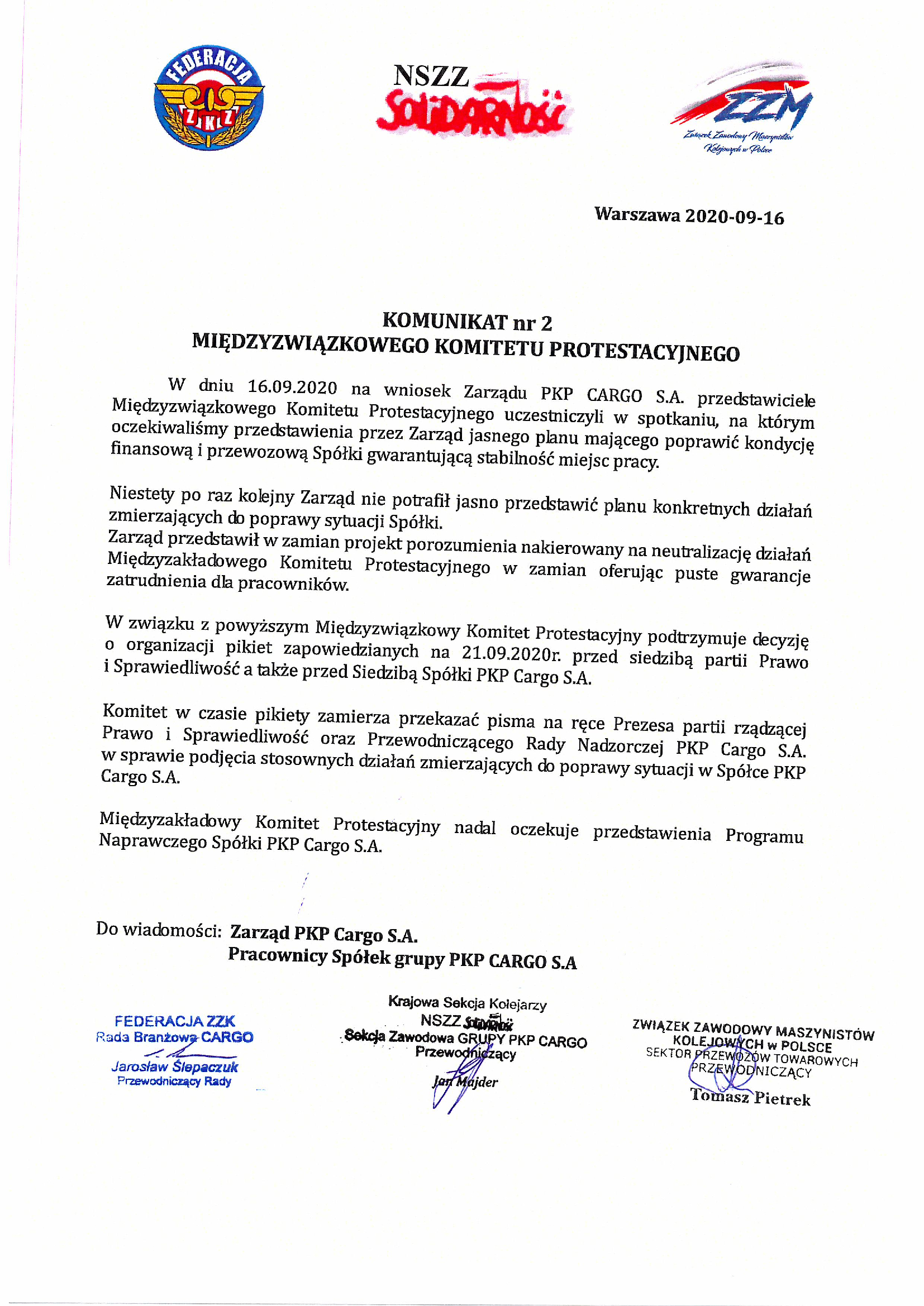 Komunikat Nr 2 MKP 16.09.2020