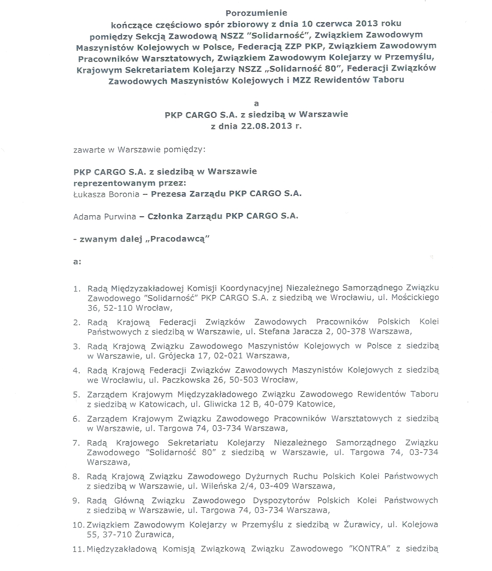 Porozumienie 1