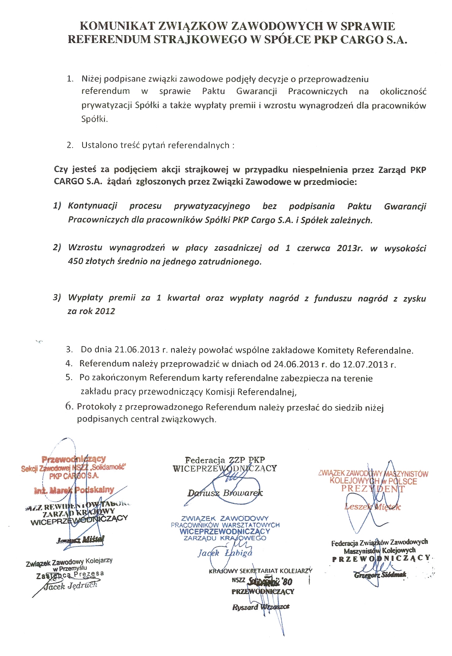komuniklat 17.06.2013